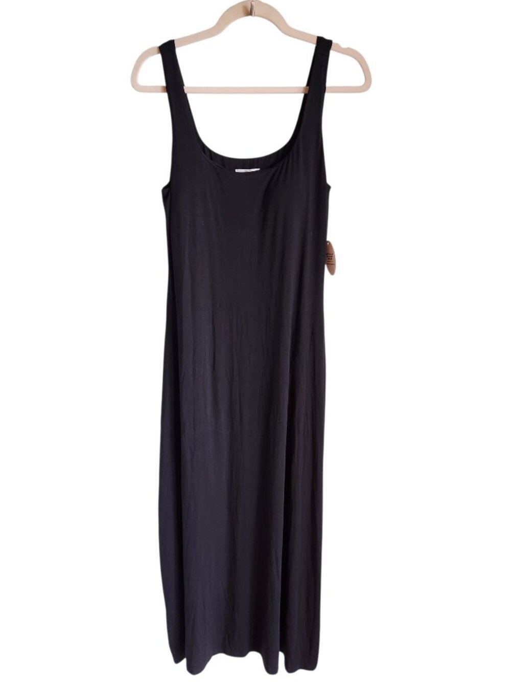 Soma Maxi Bra Dress Small Black Square Neck Lined Invisible Support Dress NEW